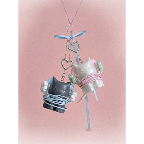 CAT CABLE KEYRING 