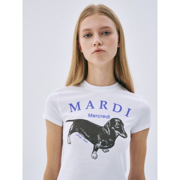 Mardi Mercredi - CROPPED TSHIRT DDANJI_WHITE PURPLE
