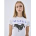 Mardi Mercredi - CROPPED TSHIRT DDANJI_WHITE PURPLE