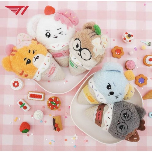 T1 Ice-Cream Animal Friends Plushie Keychain