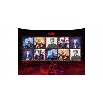 <Pre-order> Faker 紀念郵票 超越傳說神話- 黑 一套10張(共5款圖片各2 張)