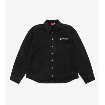 Faker Denim Shirt Jacket- Black