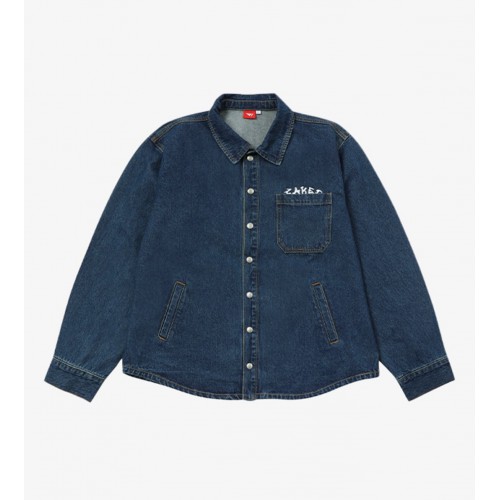 Faker Denim Shirt Jacket- Blue