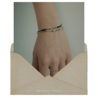 6月) 다정한 바다, double line bracelet