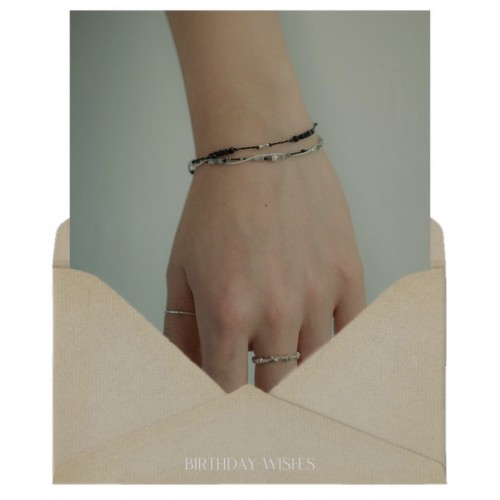6月) 다정한 바다, double line bracelet 6月) 다정한 바다, double line bracelet